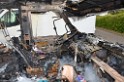 Wohnmobil ausgebrannt Koeln Porz Linder Mauspfad P069